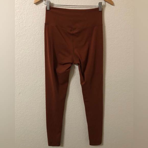 Girlfriend Collective High Rise Compressive Leggings Caramel Orange Brown Medium - Picture 6 of 9
